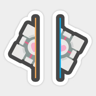 Portal Companion Cube Sticker